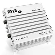 Pyle Hydra Marine Amplifier - Upgraded Elite Series 400 Watt 4 Channel Audio Amplifier Waterproof Dual MOSFET Power Supply GAIN Level Controls, RCA Stereo Input & LED Indicator