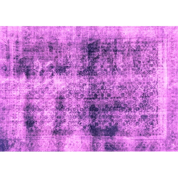 Ahgly Company Indoor Rectangle Abstract Pink Modern Area Rugs, 6' x 9'