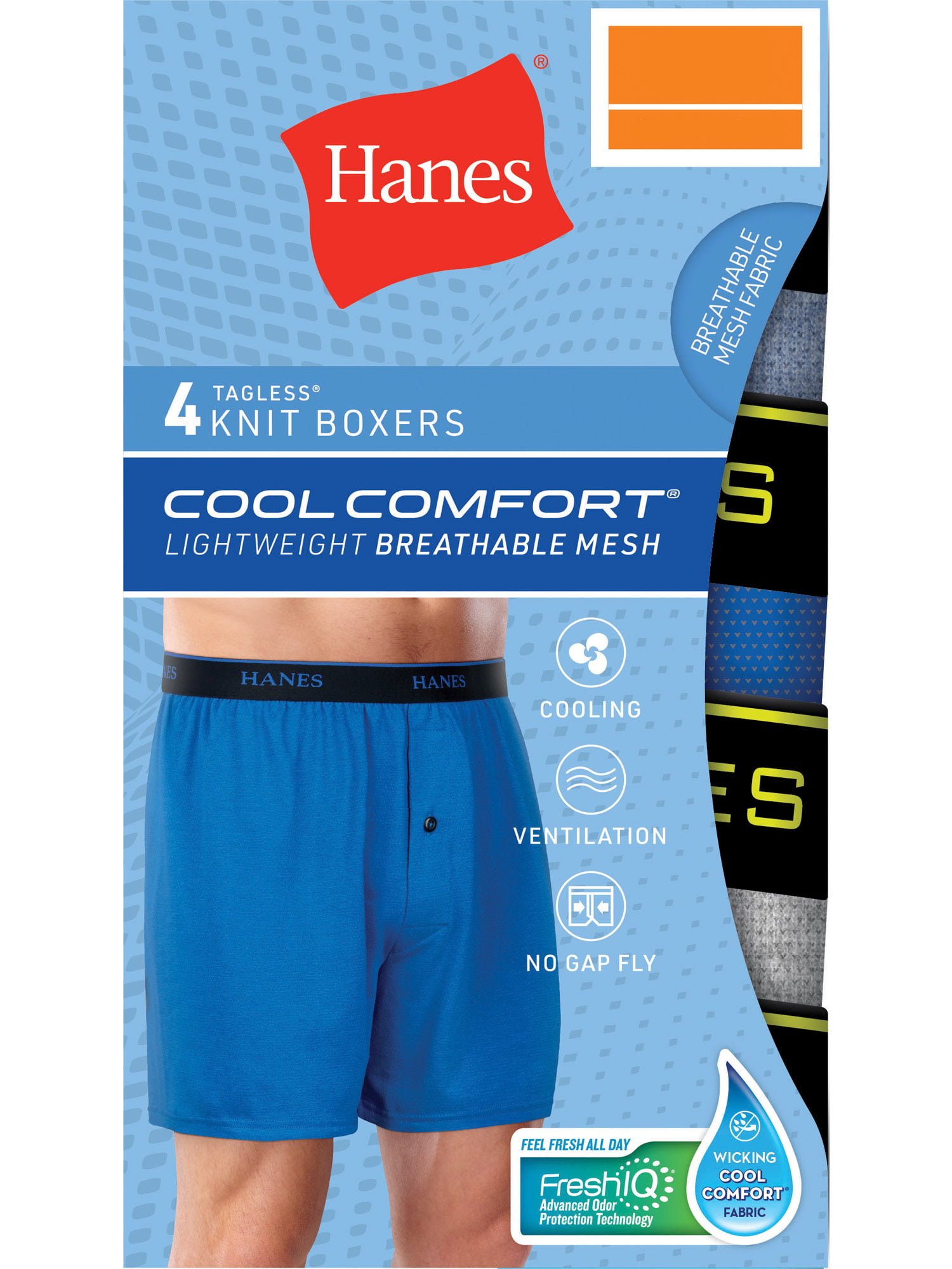Hanes New Classics P4 Comfort Solid Knit Boxer Assorted at