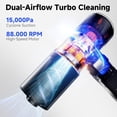 thumbnail image 2 of Mottinhill Car Vacuum Portable Cordless, Handheld Vacuum Cleaner & Blower 4-in-1, 15,000Pa Handy Vacuum Brushless Motor, 2800mAh Battery, for Cars, Keyboards, Office, Home, Pet C105, 2 of 3