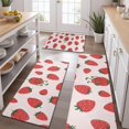 thumbnail image 2 of Red Strawberry Plants Fruit Kitchen Rugs Sets Of 3,Kitchen Runner Rugs Non Skid Washable,Decorative Kitchen Floor Mats for Kitchen,Sink,Laundry,17"x30"+ 17"x47" + 17"x59", 2 of 6