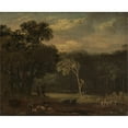 thumbnail image 3 of Samuel Palmer 18x15 Black Modern Framed Museum Art Print Titled - Sketch from Nature in Sion Park, 3 of 5