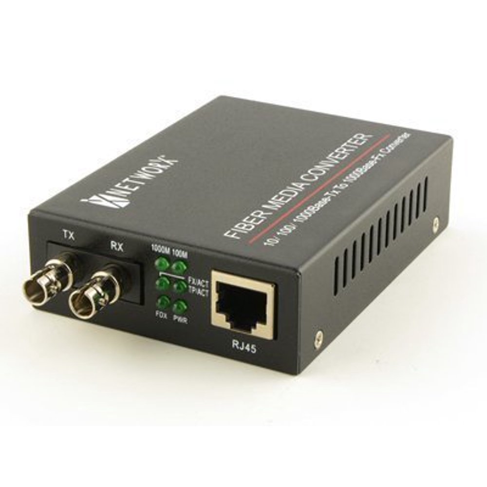 Gigabit Fiber Media Converter UTP to 1000BaseLX ST