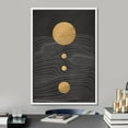 thumbnail image 2 of IDEA4WALL Framed Canvas Print Wall Art Geometric Black Gold Circle Landscape Abstract Shapes Illustrations Modern Art Decor Bohemian Relax/Calm for Living Room, Bedroom, Office - White 16"x24", 2 of 5