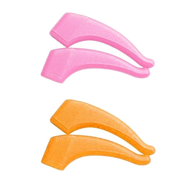 4 ganchos de silicona antideslizantes para patillas y mangas de gafas. rosa y naranja