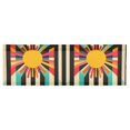 thumbnail image 6 of Yayeee Kitchen Valance Rod Pocket 54" x 18" Living Room Window Curtain, Geometric Sun, 6 of 6
