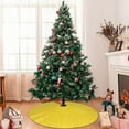 thumbnail image 7 of KLL 30" Christmas Tree Skirt Yellow Glitter Xmas Tree Skirts Mat for New Year Xmas Holiday Party Indoor Outdoor Home Decoration, 7 of 7