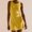 Yellow, variant on XWSHYW Dresses for Women Fashion Solid Color Crew Neck Holiday Party Dresses Sexy Sleeveless Loose Fit Beach Cocktail-Length Dress