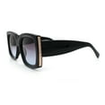 thumbnail image 6 of Womens Classy Thick Plastic Square Rectangle Butterfly Designer Sunglasses [Black - Purple], 6 of 7