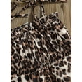 thumbnail image 5 of Bagilaanoe Little Girls Jumpsuit Leopard/Floral Print Pleated Suspender Summer Bodysuit for 1 2 3 4 5 6 Years Kids, 5 of 9
