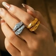 thumbnail image 2 of AOOOWER Elegant Snake Inspired Rings In Long Lasting Gold/Steel Tone for Parties Dates, 2 of 14