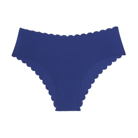knqrhpse Seamless Underwear for Women No Show Underwear European And American Women Briefs Female Non Pants Female Ice Silk Buttocks Lady Cotton Underwear Panties for Women Navy S