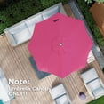 thumbnail image 5 of Abba Patio 9ft Lyon Outdoor Patio Umbrella Cover Replacement, 8 Ribs, Pink, 5 of 5