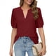 thumbnail image 1 of Camisas de Corta Abullonadas de Verano Rojo Vino M, 1 of 8