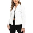 thumbnail image 4 of Chaqueta vaquera MISS MOLY para mujer, con botones, manga larga, blanca, 2XL, 4 of 4