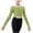 Green, variant on Kids Girls Ballet Wrap Top Long Sleeve Dance Sweater Soft Ballet Warm Up Pullover Crop Top for Leotard 5-16 Years