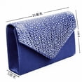 thumbnail image 2 of Jierger Ladies Large Evening Satin Bridal Diamante Ladies Clutch Bag Party Prom Envelope Party Handbag Bridal Prom Purse, 2 of 8