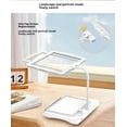 thumbnail image 3 of Magnifying Glass with Light and Stand 48 LEDs Large Desk Magnifying Glass with Light 360° Flexible Gooseneck, Horizontal/Vertical Viewing, Stepless Dimming for Reading Crafts Sewing Repairs, 3 of 5