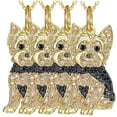 thumbnail image 1 of Royal Yorkie Colgante DogNeck07 4Pzas Royal Yorkie Dorado/Negro Metal Cadena y Dije. High Monaco MXNDK-004, 1 of 4
