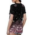 thumbnail image 2 of NAMTYQX Tops for Women Trendy Loose Women Tops Crew-Neck Lightweight Cute Womens Short Sleeve Tops Light Pink Size S, 2 of 5
