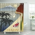 thumbnail image 1 of Cortina de Ducha Verano Italiano Azul Camino al Mar Orilla del Lago 160x180 cm ABPHQTO, 1 of 1