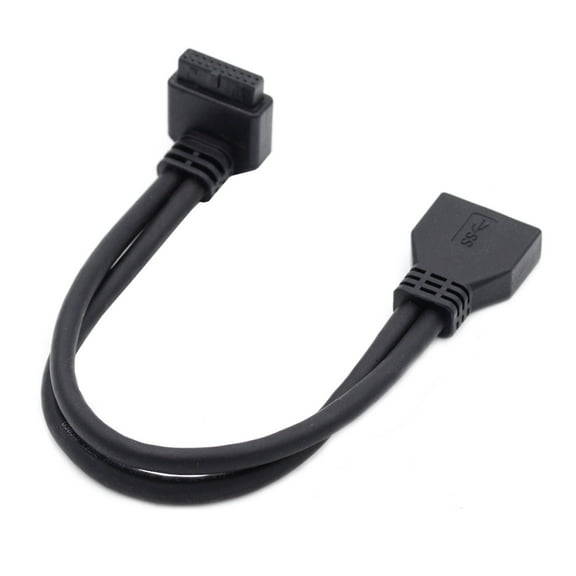 CY Down Angled USB 3.0 20Pin 19Pin Male to Female Extension 5Gbps Cable 90 Degree for Motherboard Mainboard