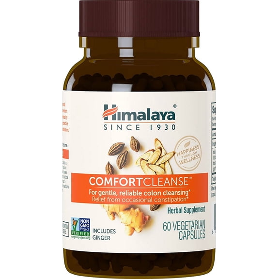 Himalaya Comfort Cleanse for Detox, Gentle Colon Cleanse & Occasional Constipation, 60 Capsules, 1 Month Supply