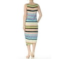 thumbnail image 2 of RACHEL ROY $109 Womens New 1536 Blue Striped Asymmetrical Drawstring Dress M B+B, 2 of 2