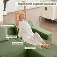 thumbnail image 5 of Modular Sectional Cloud Couch, 153.5'' Boneless Couch Sofa with Deep Seat, Corduroy Modern Sofa for Living Room, No Assembly, L-Shaped, Green, 5 of 8