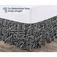 thumbnail image 5 of SGI Bedding 11 Inch Multi Ruffled Bed Skirt | Microfiber Bed Skirt | Fade Resistant, Wrinkle Free, Anti-static, Decorative, Extra Storage Space, Clutter-Free | Olympic Queen, Zebra Print, 5 of 8