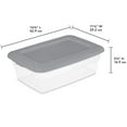 thumbnail image 2 of Ensemble de (4) boîtes de rangement Sterilite de 11,4 litres, bacs de rangement en plastique transparent, couvercle à enclenche, gris, 2 of 6