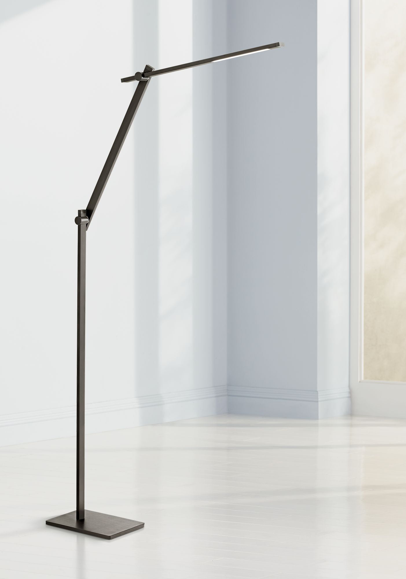 Possini Euro Design Modern Floor Lamp LED Adjustable 53