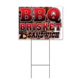 thumbnail image 1 of BBQ Brisket Sandwich (18" x 24") Yard Sign, Includes Metal Step Stake, 1 of 6