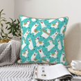 thumbnail image 4 of KLL Cartoon Llamas Decorative Throw Pillow Covers Velvet Soft for Couch Sofa Bedroom Living Room Outdoor (No pillow core)- 18"x18", 4 of 5