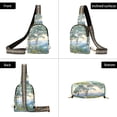 thumbnail image 7 of FORMRS Womens Crossbody Sling Bag Travel Daypack Shoulder Chest Backpack, Beige Mountain, 7 of 7