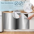 thumbnail image 5 of Dark Grey White Cabinet Curtain 35"Wx35"L,Dustproof Under Sink Skirt with Self Adhesive Tape,Farmhouse Ombre Color Modern Simple Cabinet Curtain Cover for Kitchen Sink,Bathroom Vanity,Laundry Room, 5 of 9
