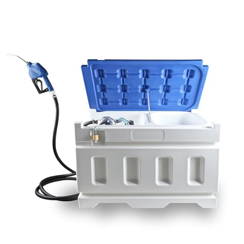 48 Gallon Portable Diesel Exhaust Fluid DEF Tranfer Tank with Pump, Nozzle & Hose, Chemical Electric Diaphragm Irrigation Industrial Pump for Diesel Exhaust Fluid/Urea Liquid