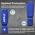 thumbnail image 3 of Fadi Sports Shin Instep Guards for Muay Thai, Kickboxing & MMA – Lightweight – Blue S, 3 of 6