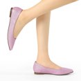 thumbnail image 2 of Zapatos Sin Cordones Ballet Brillantina Dedo Del Pie Puntiagudo Purpurina Para Mujer Rosa 37, 2 of 6