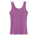 thumbnail image 4 of Bmisegm Women's Square Neck Tank Top Sleeveless Double Lined Basic Tops Sharp Collection Tank Tops for Women Purple M, 4 of 5