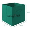 thumbnail image 7 of Casafield Set of 6 Fabric Storage Cube Bins, Teal Green - 13" Collapsible Foldable Cloth Baskets for Shelves and Cubby Organizers, 7 of 7
