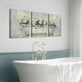 thumbnail image 3 of Bathroom Canvas Wall Art Pictures Bathtub Floral Poster Prints Relax Soak Unwind Home Wall Decor for Bathroom Unframed, 3 of 6