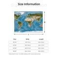 thumbnail image 5 of Yiaed Earth View World Map Print Blanket Throw Blanket Soft Cozy Flannel Blanket for Home Bed Sofa Couch Chair-50"x40", 5 of 6