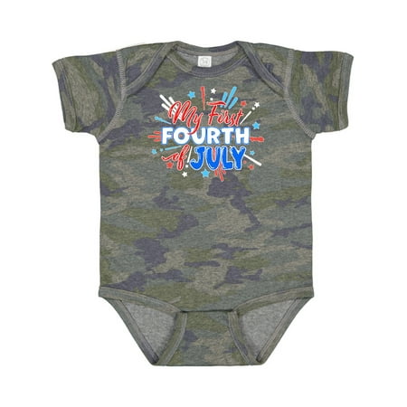 

Inktastic My First Fourth of July- Red White and Blue Fireworks Gift Baby Boy or Baby Girl Bodysuit