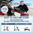 thumbnail image 4 of REARFIT Lightweight 4 Wheel Mobility Scooter for Seniors, Cruise Airport Approved, 43lb Foldable Mobility Scooter with Removable Lithium Battery for 12.4 Miles Travel, 300lbs Capacity, Red, 4 of 13