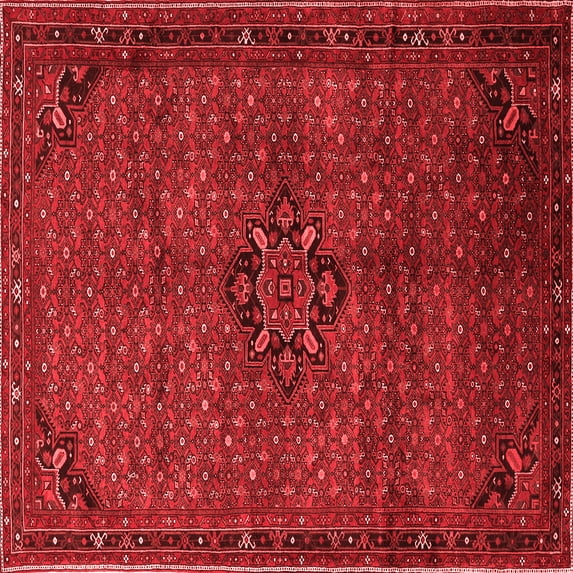 Ahgly Company Indoor Square Persian Red Traditional Area Rugs, 3' Square