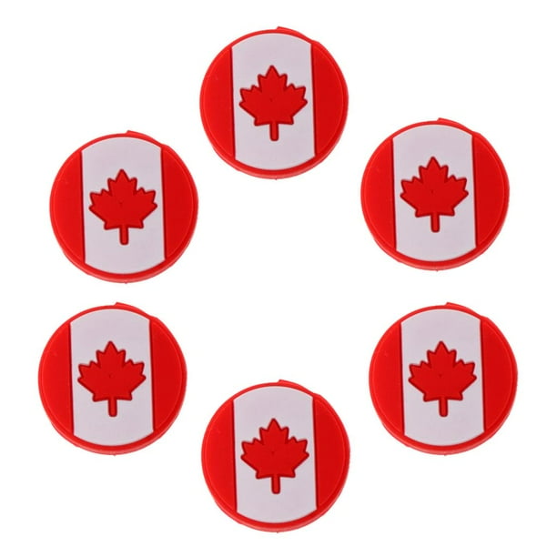 Amortiguador de Vibraciones Zulema para Raqueta de Tenis con Bandera de Canadá Silicona 6 uds