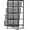Black, variant on Rolling Kitchen Cart with Drawers, 4-Tier Utility Cart Fruit Vegetable Storage Cart with Lockable Wheels, Wooden Top Metal Kitchen Storage Organizer for Cans, Snacks, Beauty, Craft, Art