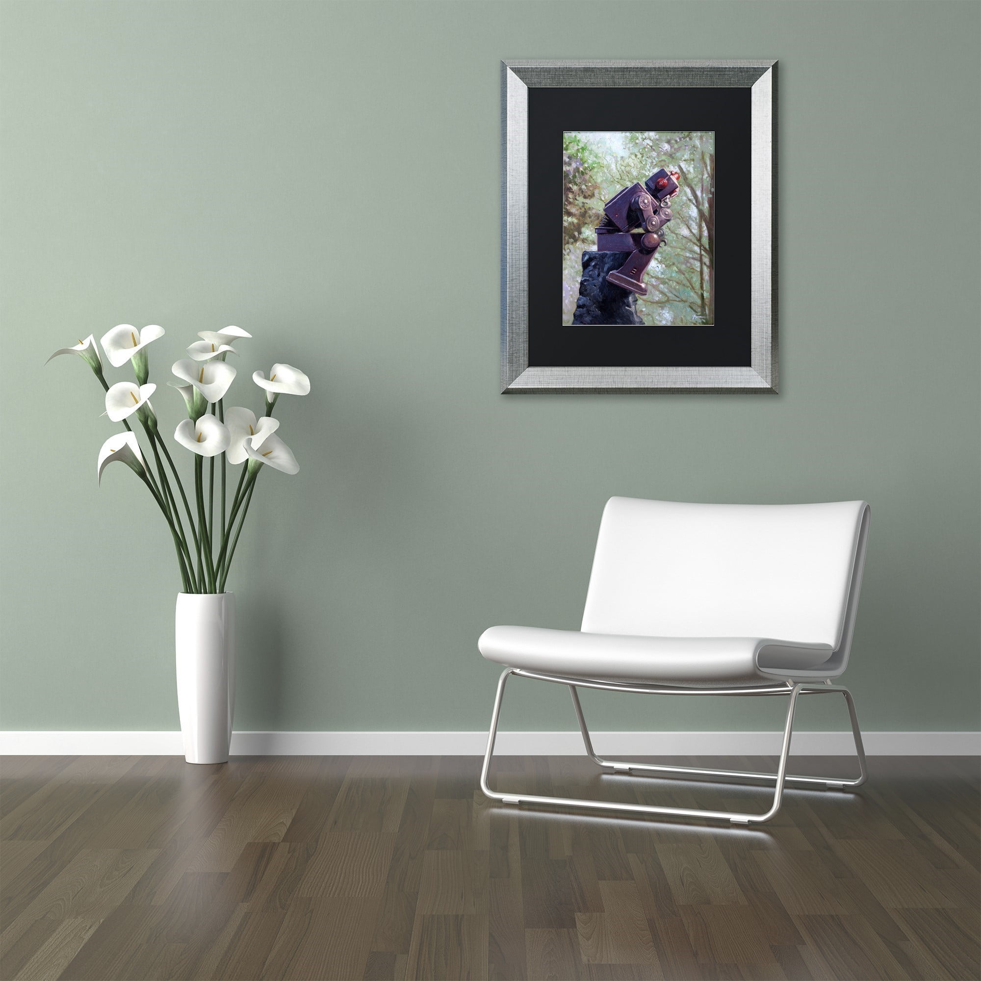 Eric Joyner 'The Collator' Black Matted Framed Art