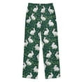 thumbnail image 2 of FORMRS Kids Pajama Pants with Pockets Size 6-8Y Boys Lounge Sleep Bottoms, Green Bunny Pattern, 2 of 8